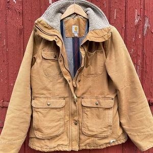 Carhartt Women’s Canvas Flannel Barn Coat Medium
